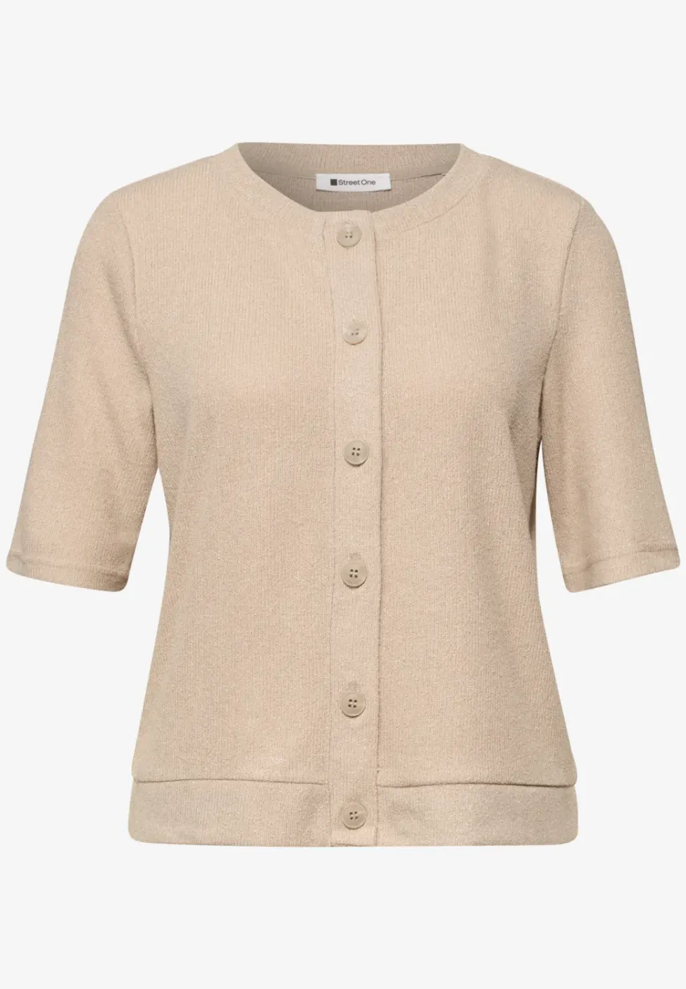 Kurzarm Jacke im Strick-Look