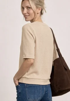 Kurzarm Jacke im Strick-Look