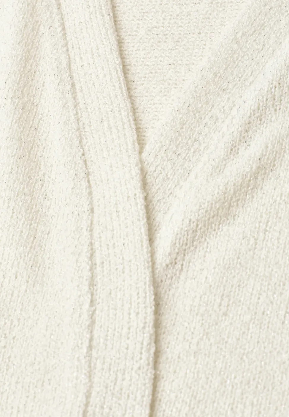 Kurzarm Jacke im Strick-Look mit Glitzer