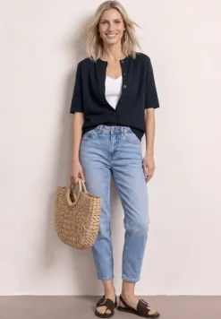 Kurzarm Jacke im Strick-Look