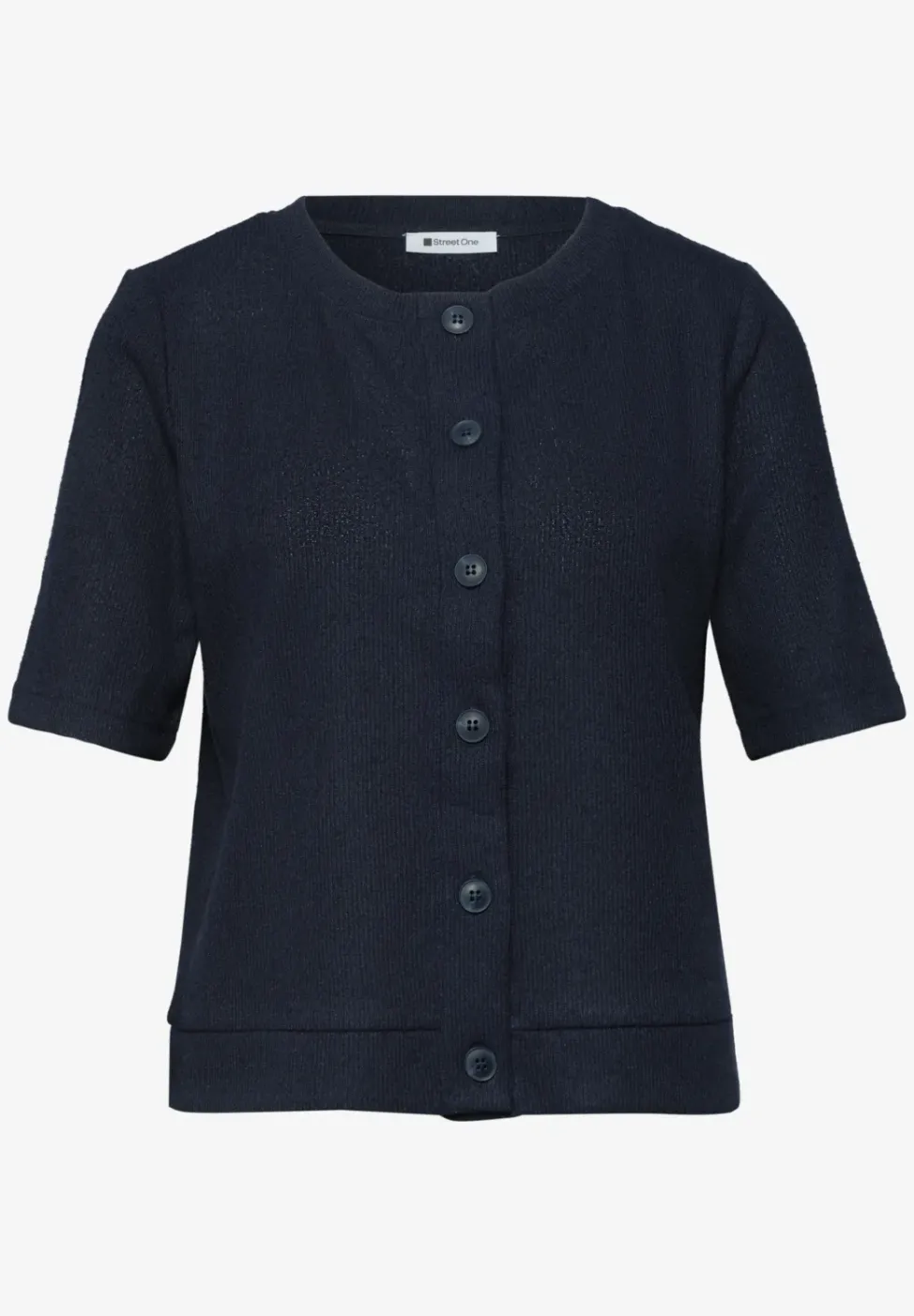 Kurzarm Jacke im Strick-Look