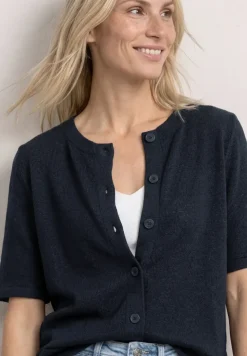 Kurzarm Jacke im Strick-Look