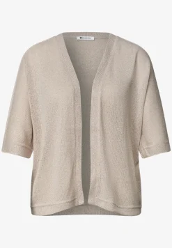Kurzarm Jacke im Strick-Look mit Glitzer