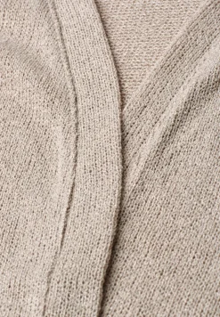 Kurzarm Jacke im Strick-Look mit Glitzer