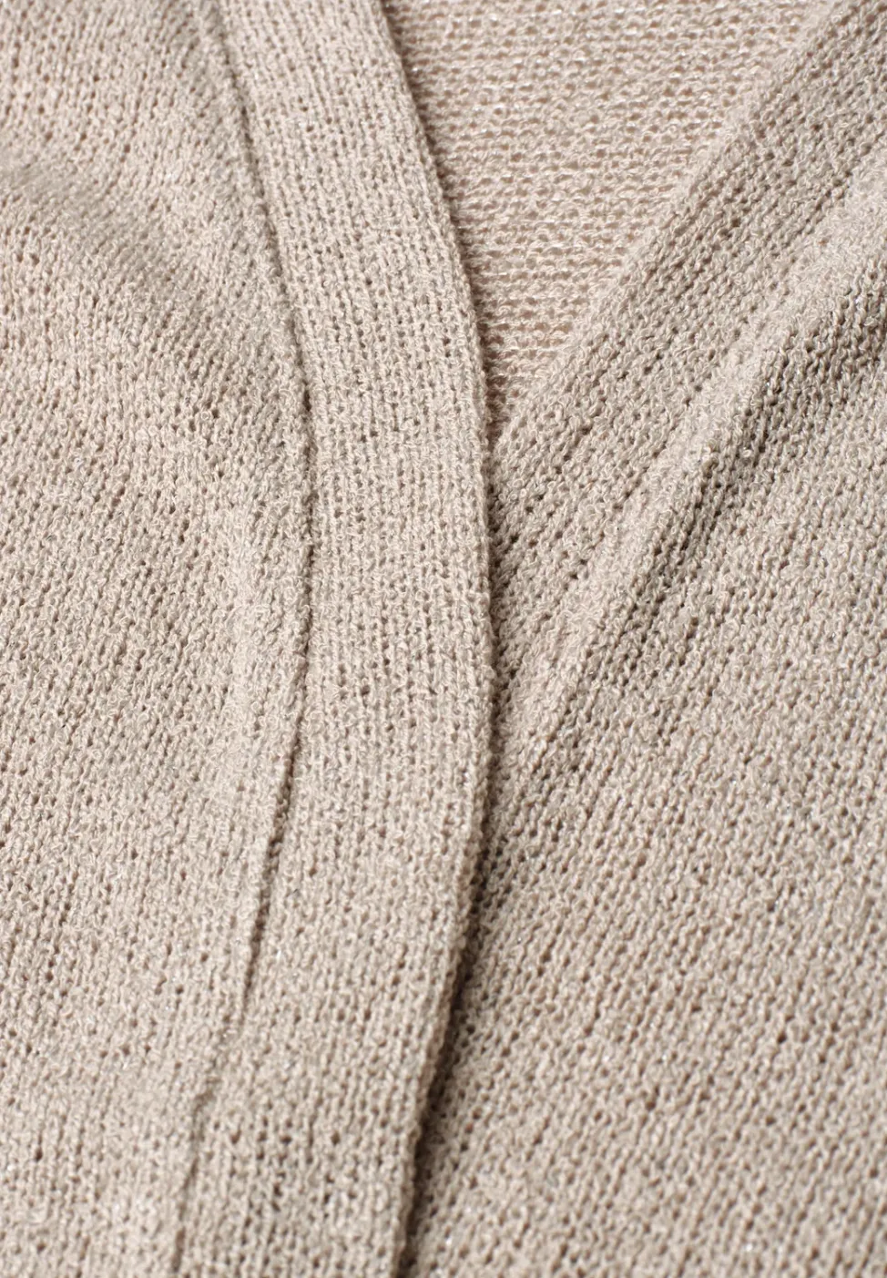 Kurzarm Jacke im Strick-Look mit Glitzer