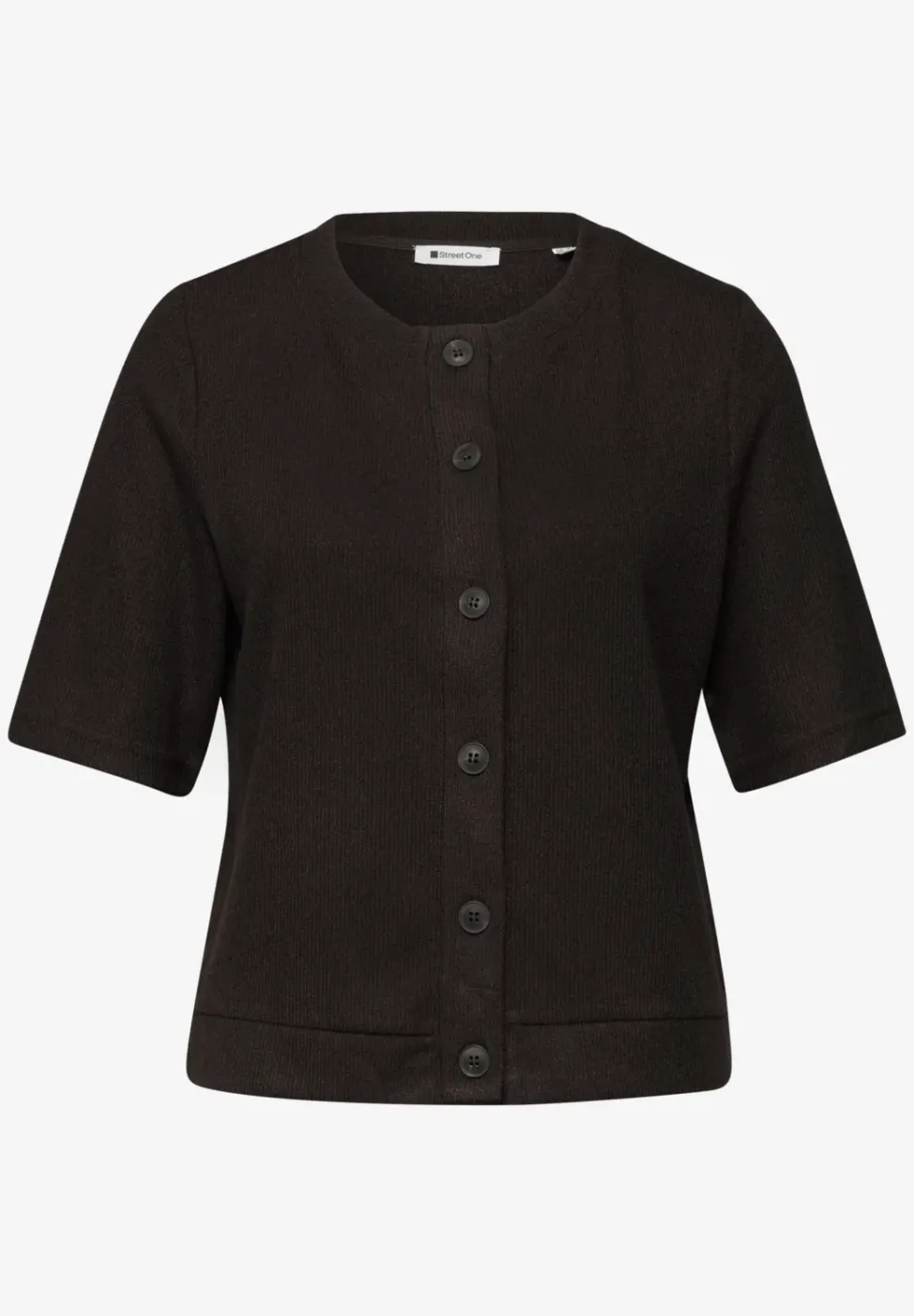 Kurzarm Jacke im Strick-Look