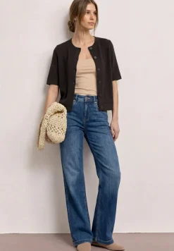Kurzarm Jacke im Strick-Look