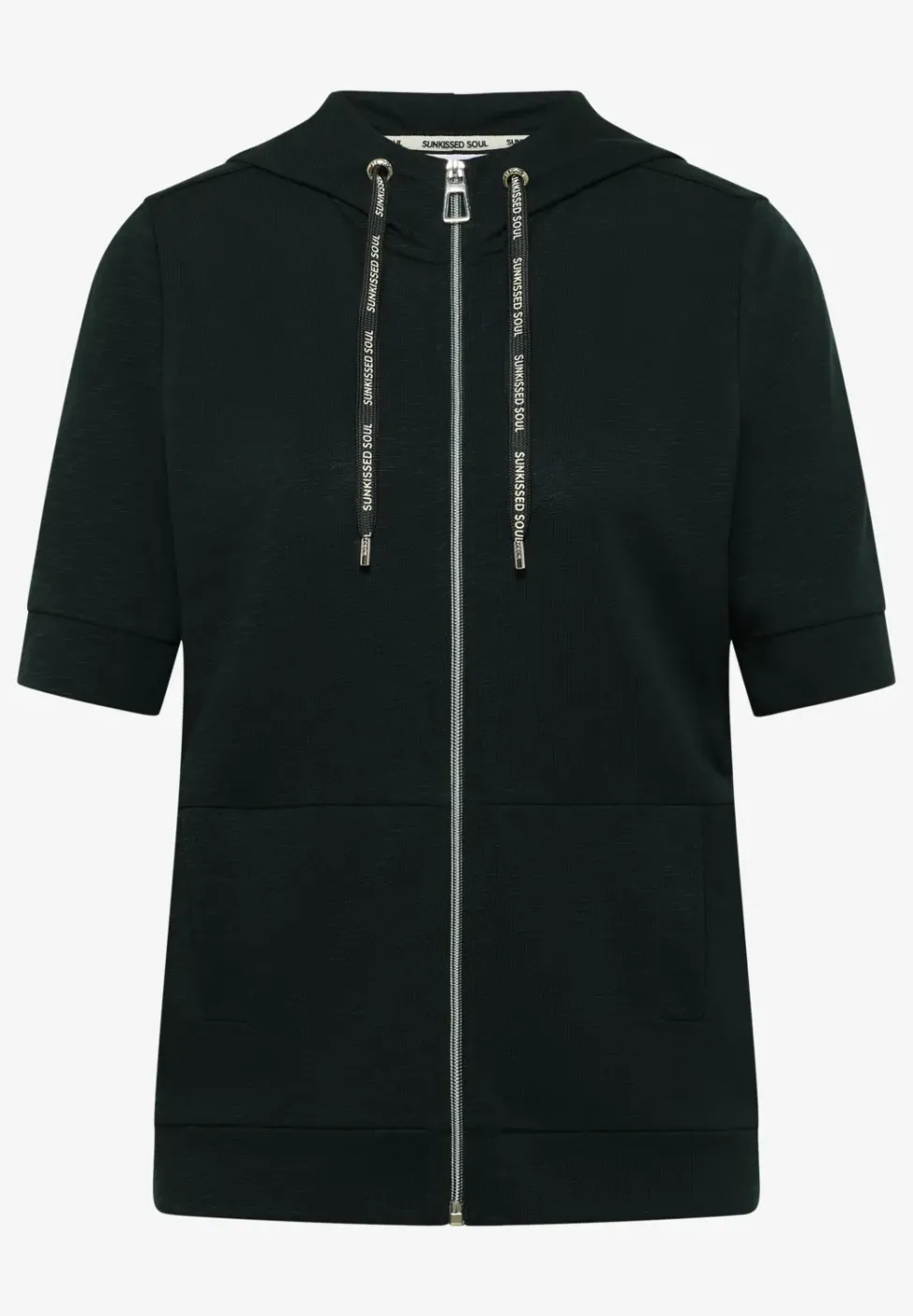 Kurzarm Jacke mit Hoodie und Zipper
