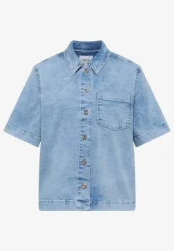 Kurzarm Overshirt mit Knopfleiste