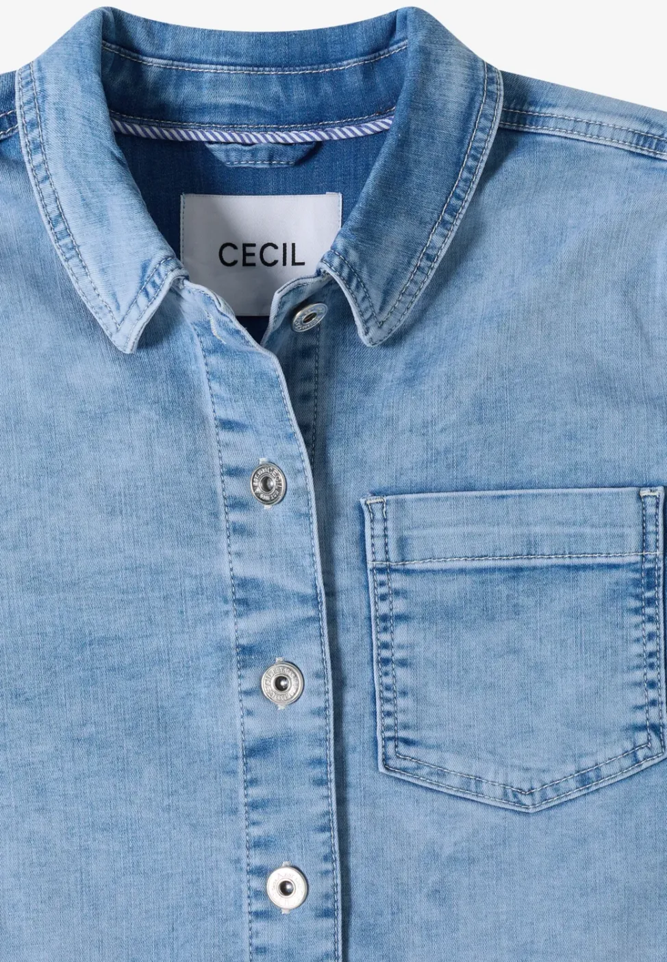 Kurzarm Overshirt mit Knopfleiste