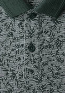 Kurzarm Oxford Poloshirt mit Print