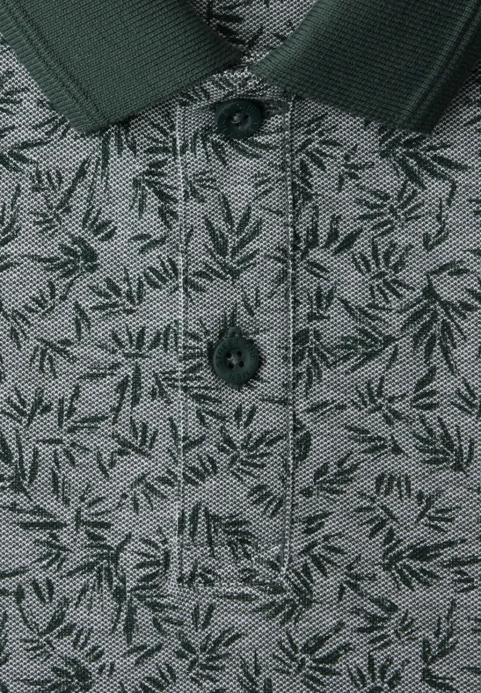 Kurzarm Oxford Poloshirt mit Print