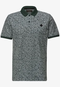 Kurzarm Oxford Poloshirt mit Print