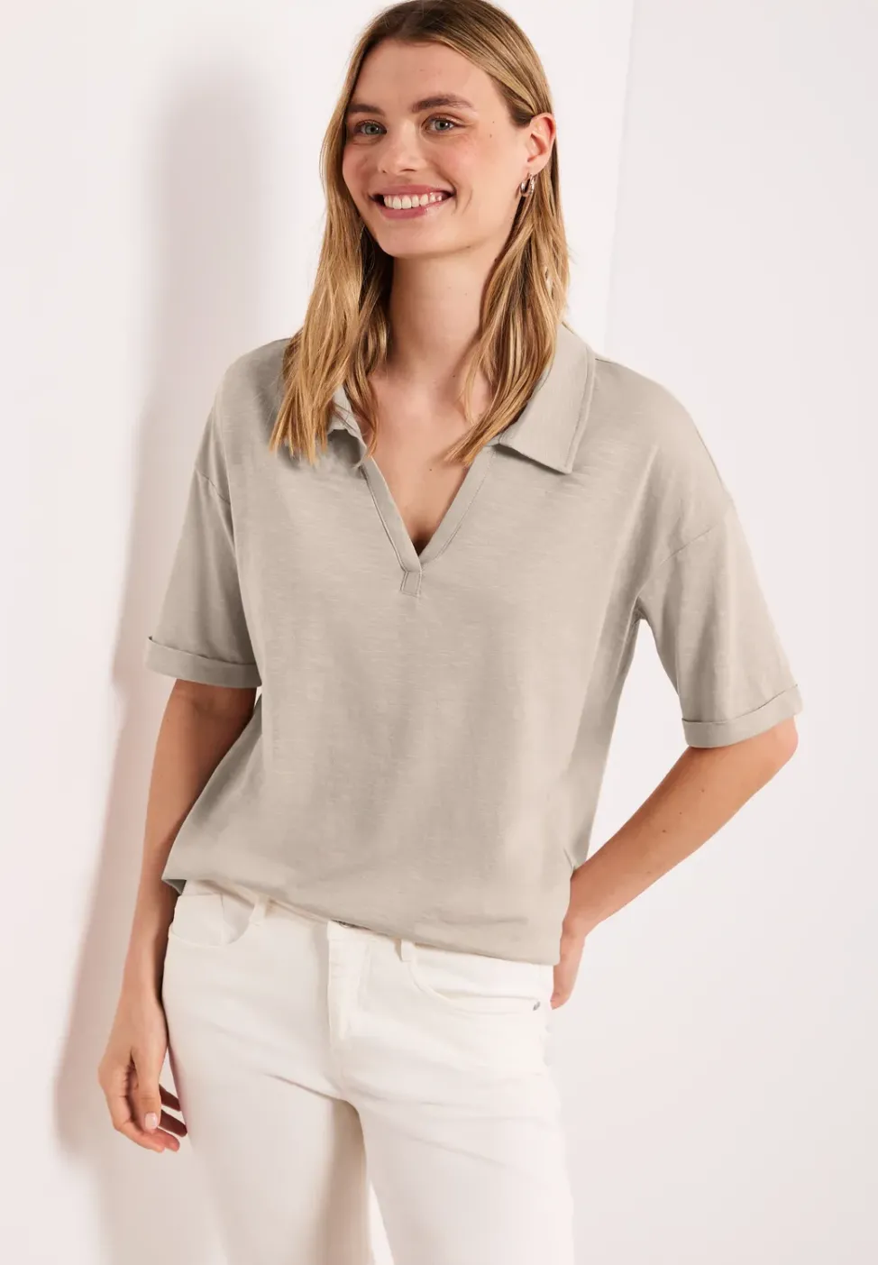 Kurzarm Poloshirt aus Jersey