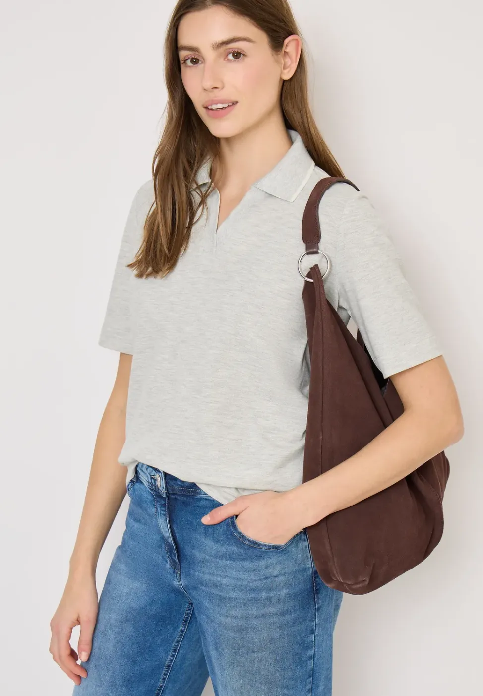 Kurzarm Poloshirt aus Piqué Ware