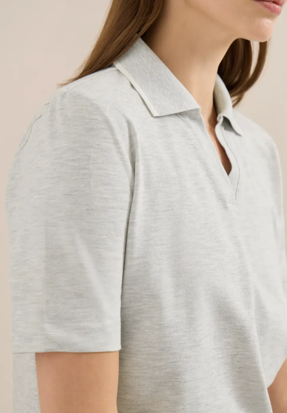 Kurzarm Poloshirt aus Piqué Ware