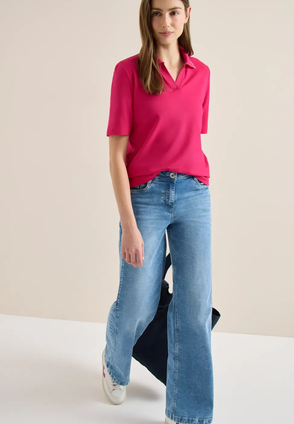 Kurzarm Poloshirt aus Piqué Ware