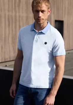 Kurzarm Poloshirt im Garment Dye Look