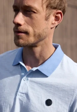 Kurzarm Poloshirt im Garment Dye Look
