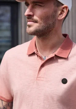 Kurzarm Poloshirt im Garment Dye Look