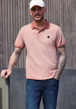 Kurzarm Poloshirt im Garment Dye Look