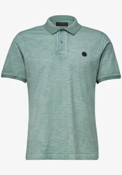 Kurzarm Poloshirt im Garment Dye Look