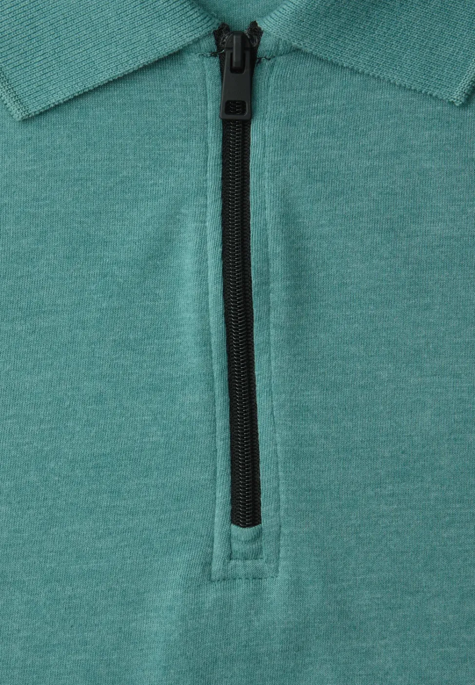 Kurzarm Poloshirt im Melange-Look