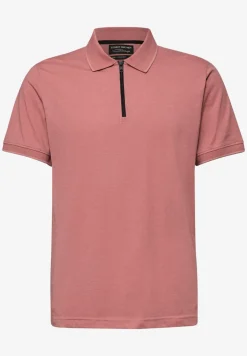 Kurzarm Poloshirt im Melange-Look