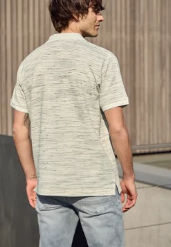 Kurzarm Poloshirt im Space-dye-Look