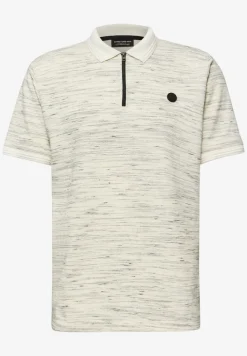 Kurzarm Poloshirt im Space-dye-Look