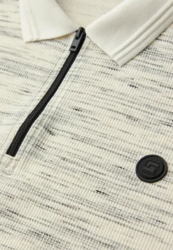 Kurzarm Poloshirt im Space-dye-Look