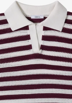 Kurzarm Poloshirt in Crochet-Qualität