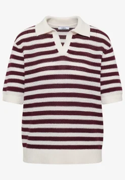 Kurzarm Poloshirt in Crochet-Qualität