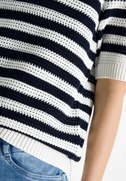 Kurzarm Poloshirt in Crochet-Qualität