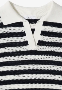 Kurzarm Poloshirt in Crochet-Qualität