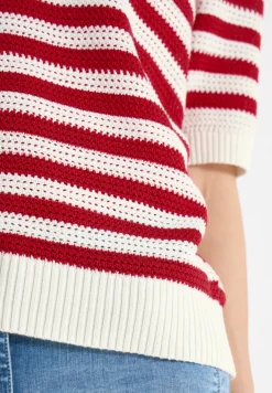 Kurzarm Poloshirt in Crochet-Qualität