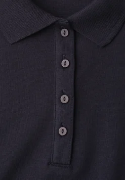 Kurzarm Poloshirt in Rippstruktur