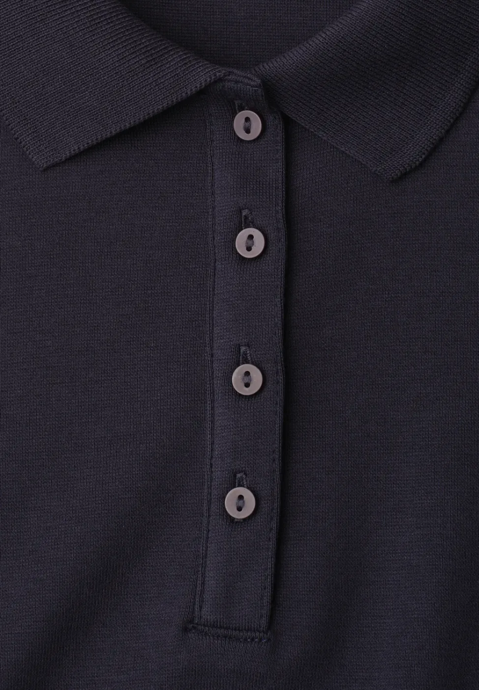 Kurzarm Poloshirt in Rippstruktur