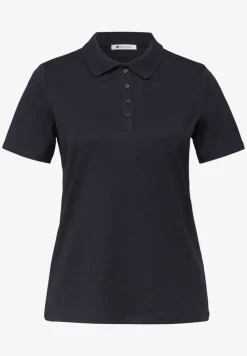 Kurzarm Poloshirt in Rippstruktur