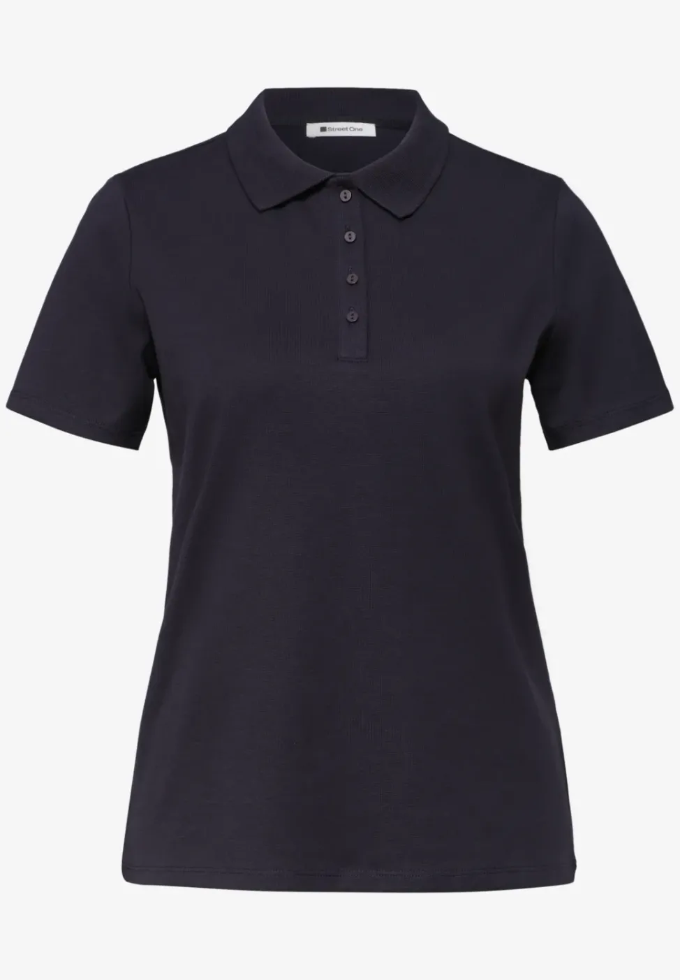 Kurzarm Poloshirt in Rippstruktur