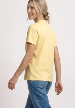Kurzarm Poloshirt in Rippstruktur