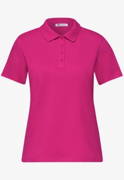 Kurzarm Poloshirt in Rippstruktur