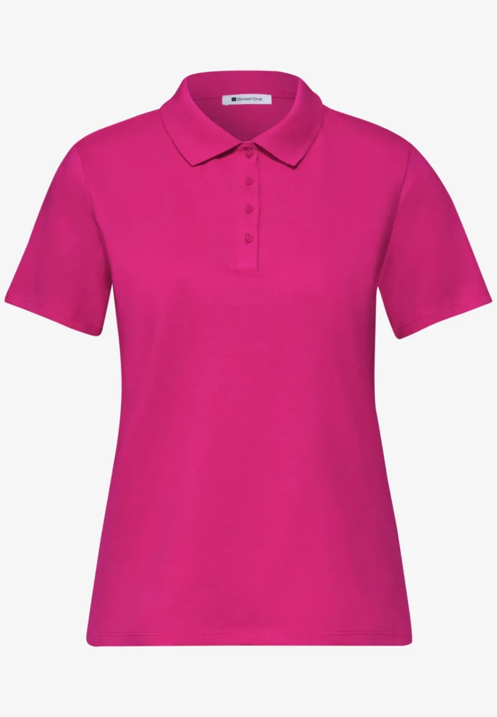 Kurzarm Poloshirt in Rippstruktur