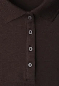 Kurzarm Poloshirt in Rippstruktur