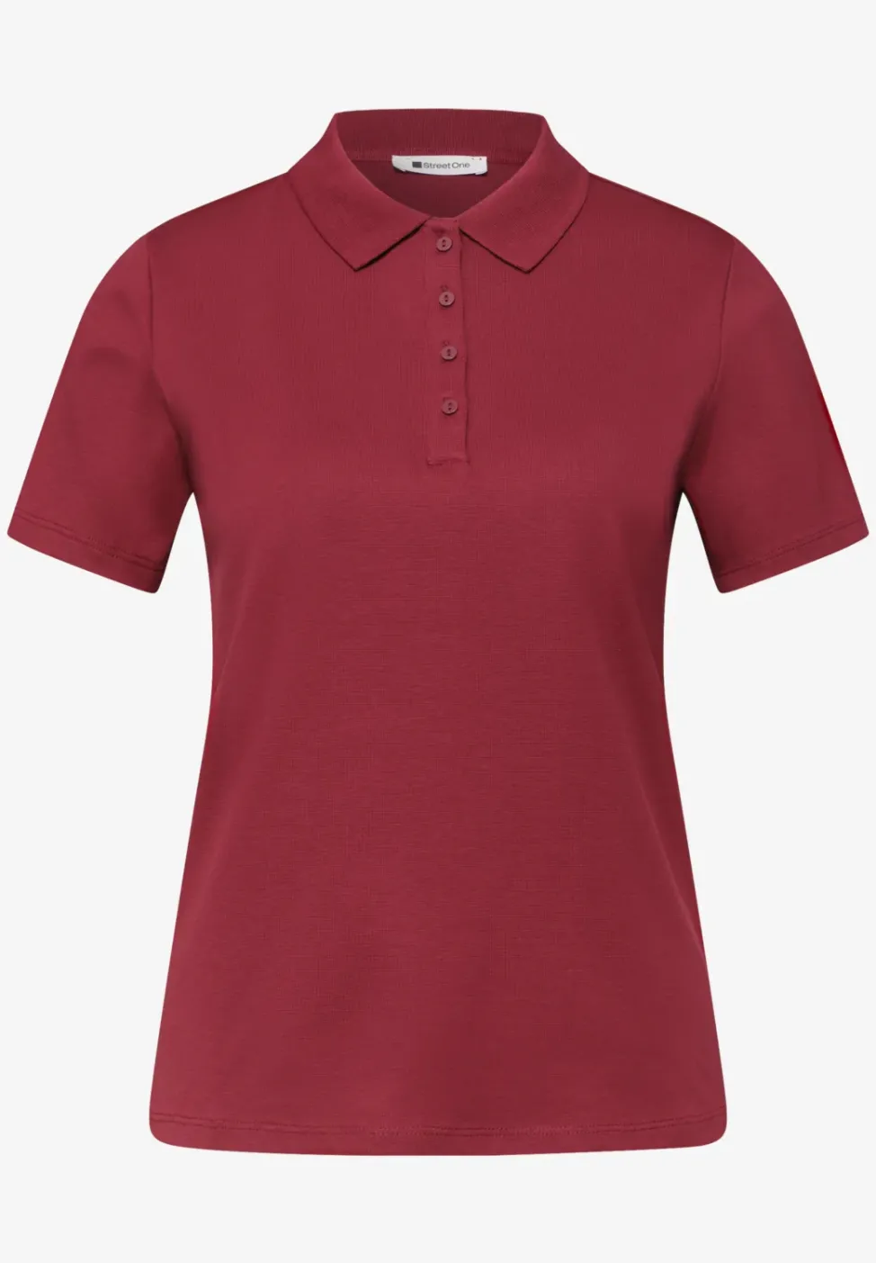 Kurzarm Poloshirt in Rippstruktur