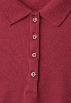Kurzarm Poloshirt in Rippstruktur