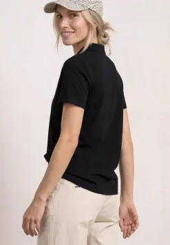 Kurzarm Poloshirt in Rippstruktur