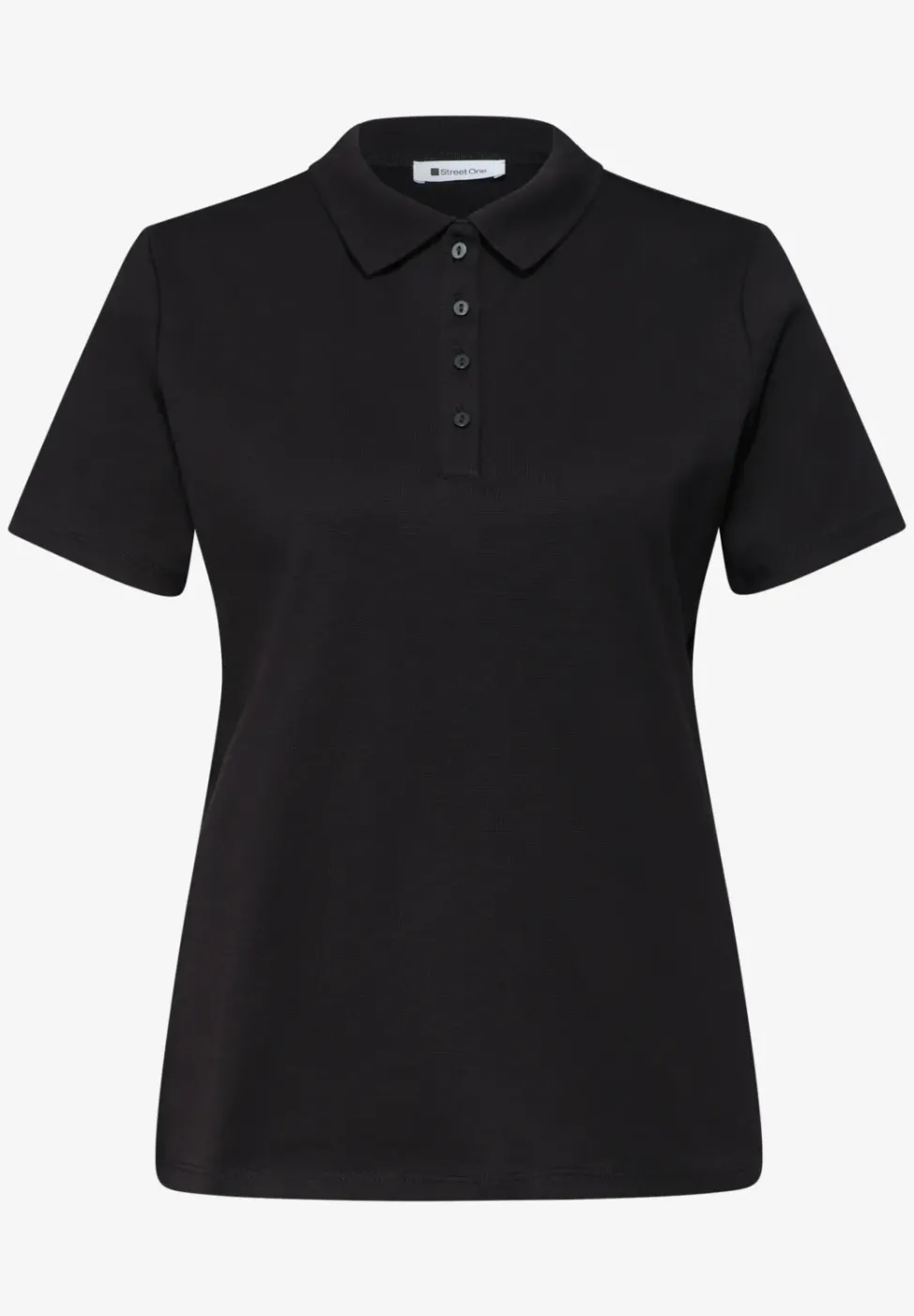Kurzarm Poloshirt in Rippstruktur