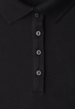 Kurzarm Poloshirt in Rippstruktur