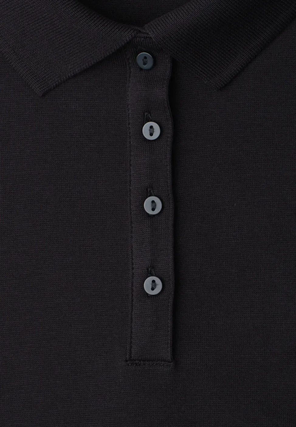 Kurzarm Poloshirt in Rippstruktur